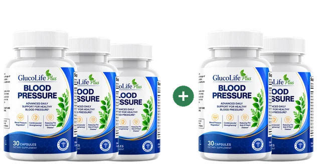 Five bottles of GlucoLife Plus Capsules — buy three, get two free